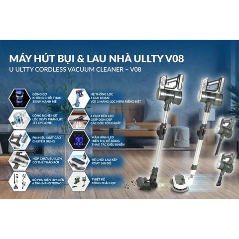 Máy Hút Bụi Và Lau Nhà Ultty V08