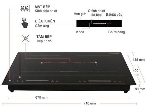 Bếp điện đôi Junger MTD-71