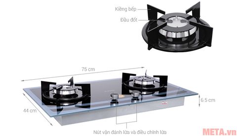 Bếp gas âm Sanko SH 728 BG