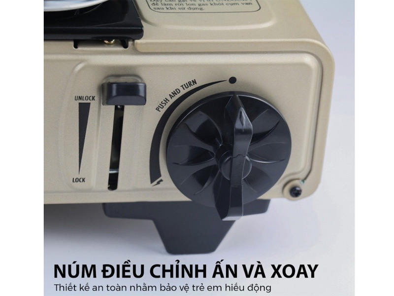 Núm điều chỉnh mức nhiệt của bếp Maxsun MS-8 mini BBQ