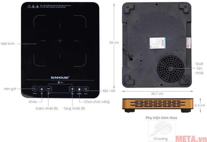 Bếp hồng ngoại cảm ứng Sunhouse SHD6015