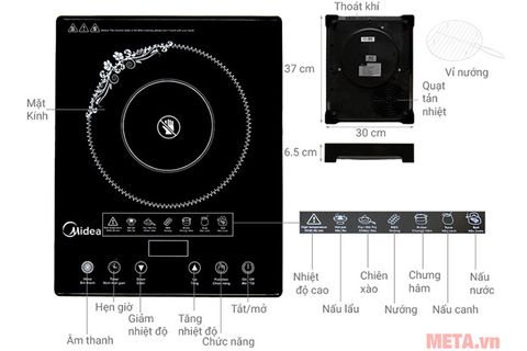 Bếp hồng ngoại Midea MIR-T2013DA