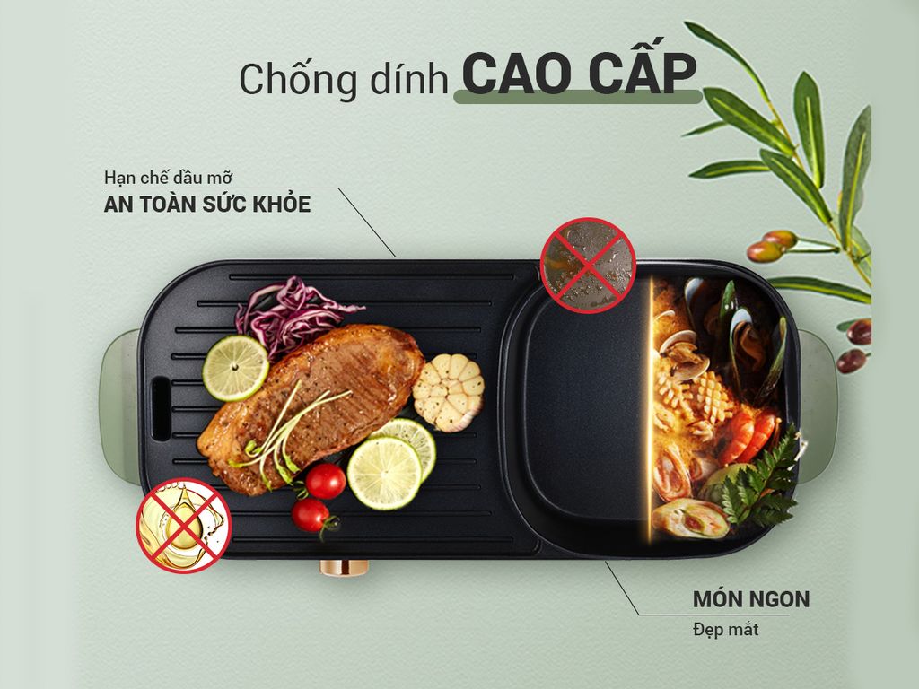 Bếp lẩu nướng điện đa năng Nagakawa NAG3104