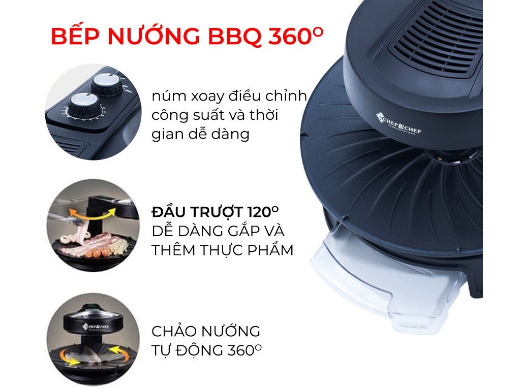 Bếp nướng BBQ 360 Chef Chef CR-04K