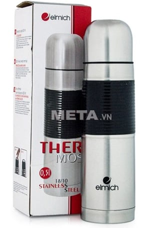 Bình giữ nhiệt Elmich inox 304 500ml S5 2245201 được đựng trong vỏ hộp sang trọng.