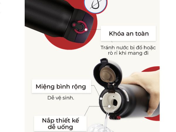 Bình giữ nhiệt Thermos nút bấm JNR-350 350ml