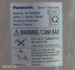 Bình thủy điện Panasonic NC-BG3000CSY - 3 lít