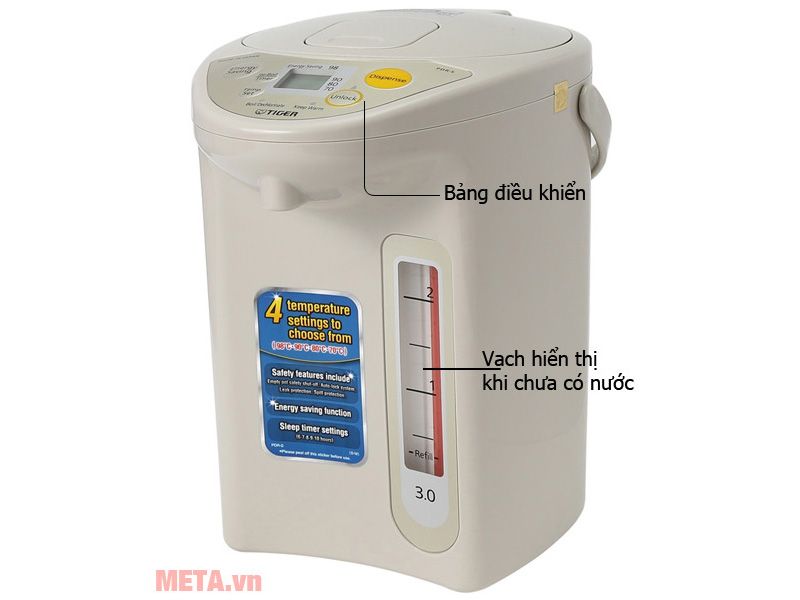 Bình thủy điện Tiger PDR-S30W - 3 lít