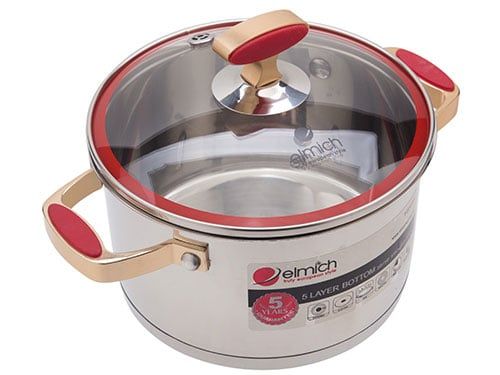 Bộ 2 nồi 5 đáy Inox 304 Elmich Red Velvet El-3989