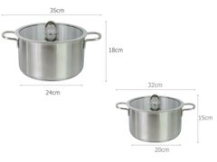 Bộ 4 nồi chảo inox bếp từ Hafele (3 nồi 1 chảo)