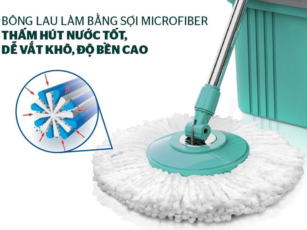 Bộ lau nhà xoay 360 độ Sunhouse KS-CL330S