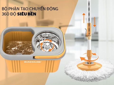 Bộ lau nhà xoay 360 độ Sunhouse KS-CL350PO