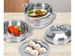 Bộ nồi hấp inox 3 tầng Hare HR-NH28F6 (28cm)