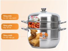 Bộ nồi hấp inox 3 tầng Hare HR-NH28F6 (28cm)