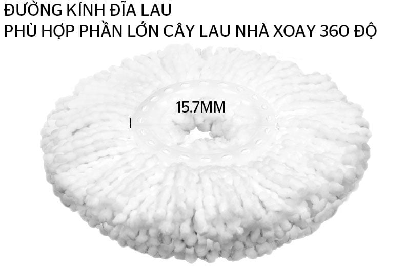 Bông lau nhà Microfiber xoay 360 độ Sunhouse KS-CO350M