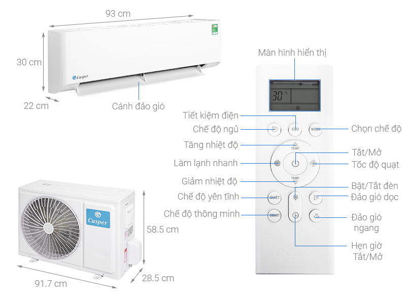 Điều hoà Casper 2 HP LC-18FS32