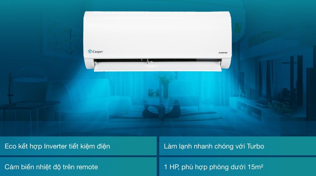 Điều hòa Casper Inverter 1 chiều 9000 BTU IC-09TL32