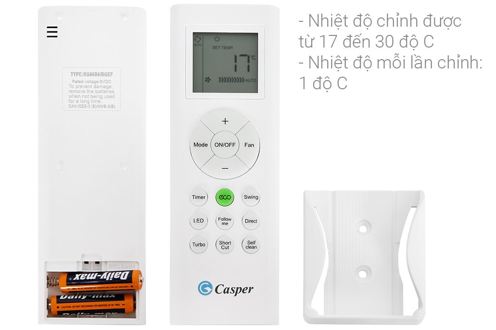 Điều hòa Casper Inverter 1 chiều 12000 BTU IC-12TL32