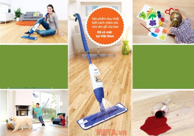 Bona Spray Mop sẽ phù hợp để vệ sinh sàn gỗ