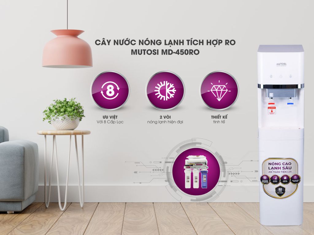 Cây nước nóng lạnh Mutosi MD-450RO