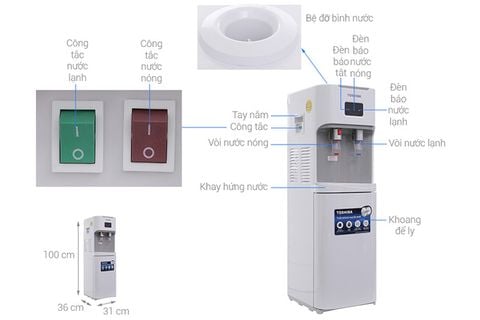 Cây nước nóng lạnh Toshiba RWF-W1664TV(W1)
