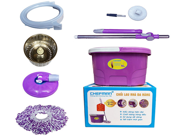 Trọn bộ sản phẩm chổi lau nhà Chefman CM-413V Chổi lau nhà Chefman CM-413V