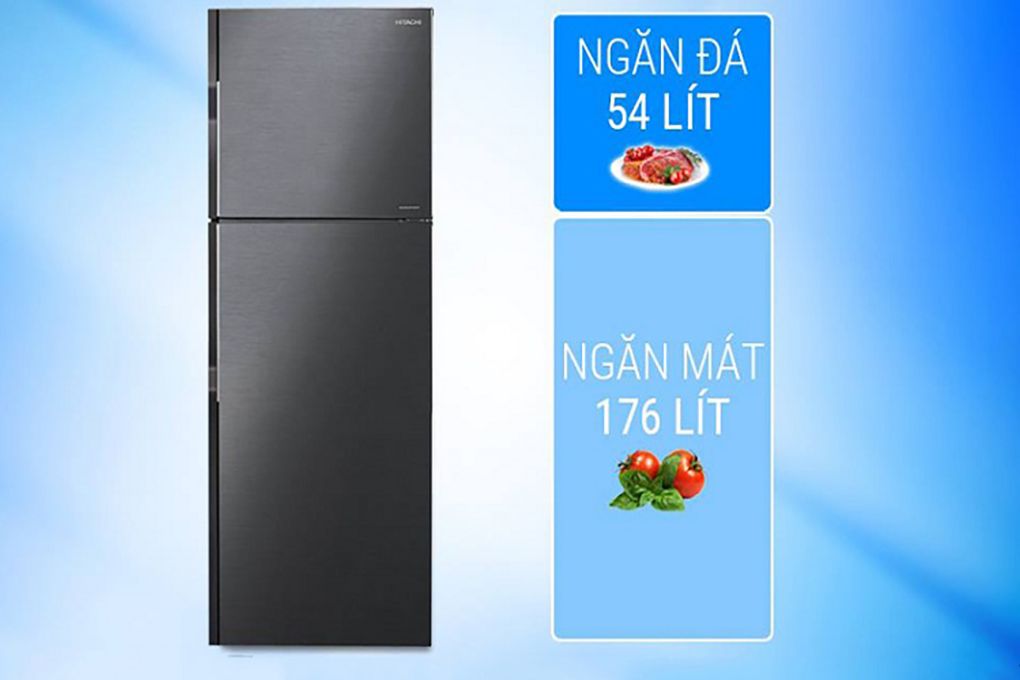 Tủ lạnh Hitachi Inverter 225 lít R-H230PGV7 BBK (2 cánh) - Chính Hãng