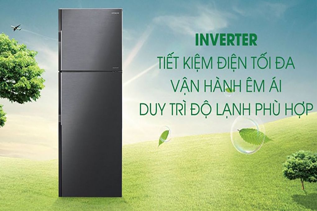 Tủ lạnh Hitachi Inverter 225 lít R-H230PGV7 BBK (2 cánh) - Chính Hãng