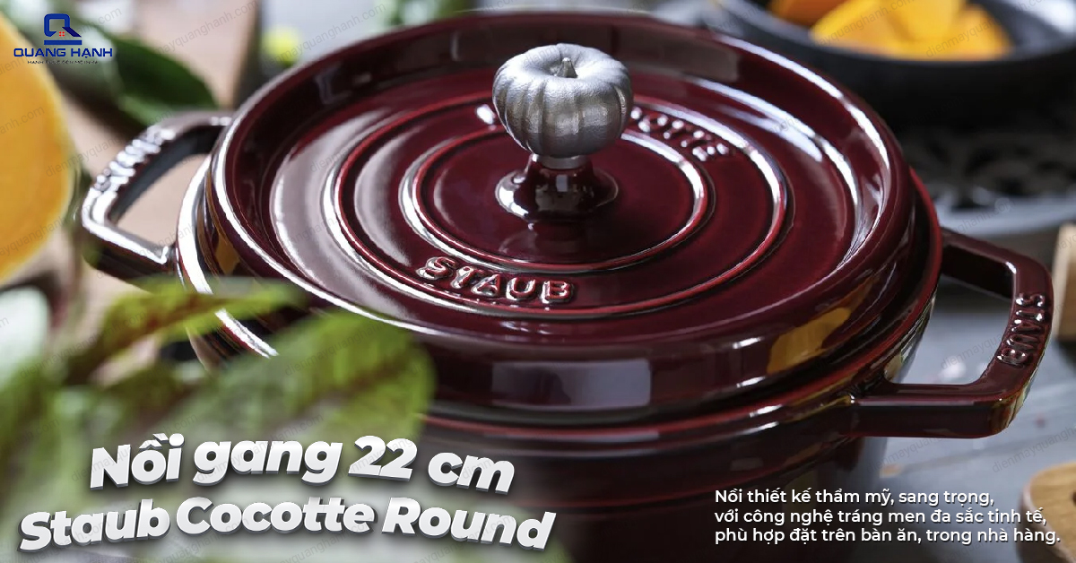 Nồi gang Staub Cocotte Round - 22cm
