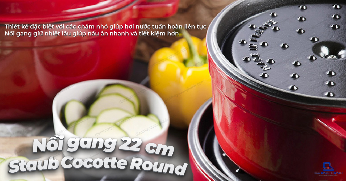 Nồi gang Staub Cocotte Round - 22cm