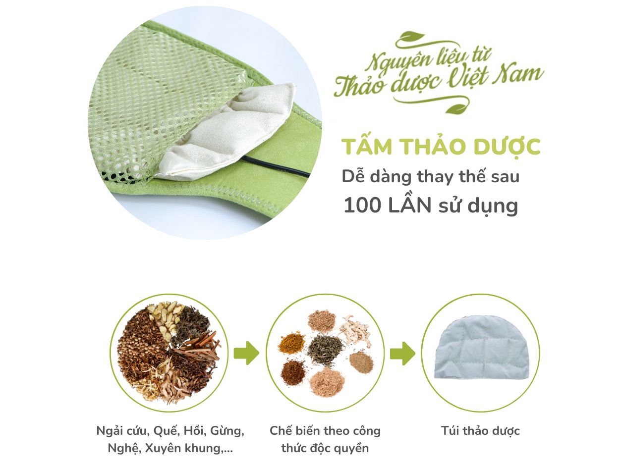 Đai chườm nóng thảo dược cổ gáy  