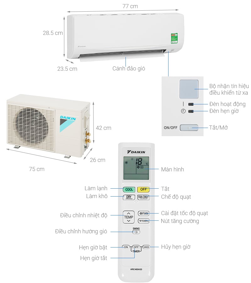 Điều hoà  Daikin 1 HP ATF25UV1V