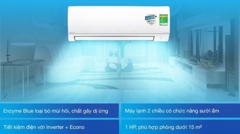 Điều hoà Daikin Inverter 9000 BTU 2 chiều FTHF25VAVMV