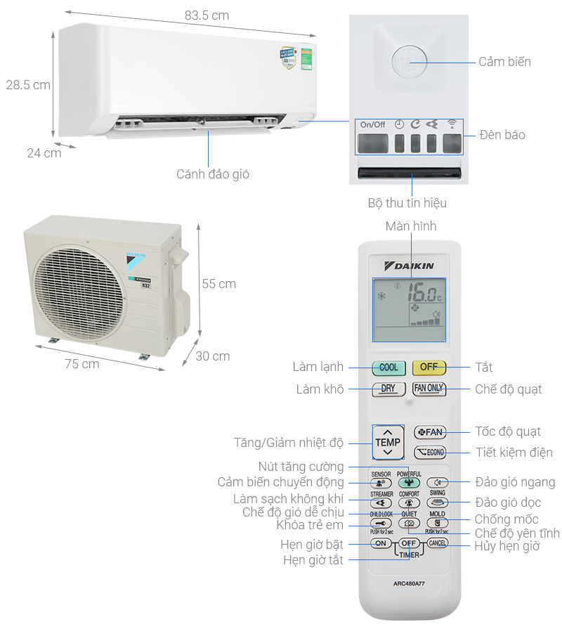 Điều hoà  Daikin Inverter 1 HP FTKY25WMVMV