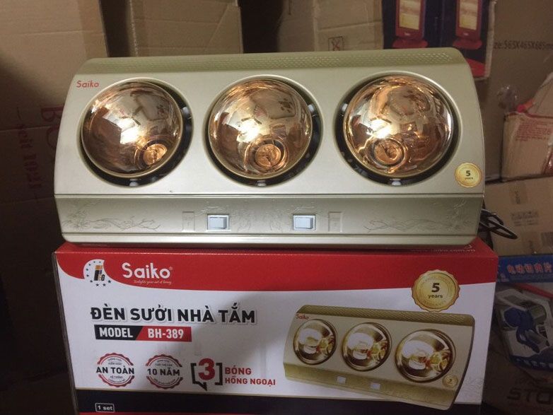 Đèn sưởi nhà tắm 3 bóng Saiko BH-389