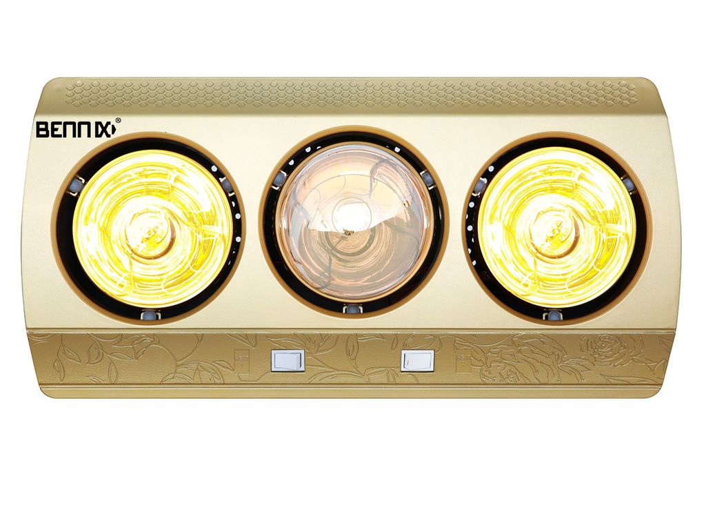 Đèn sưởi nhà tắm Bennix 3 bóng BN-03BG
