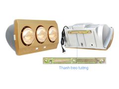 Đèn sưởi nhà tắm Bennix 3 bóng BN-03BG