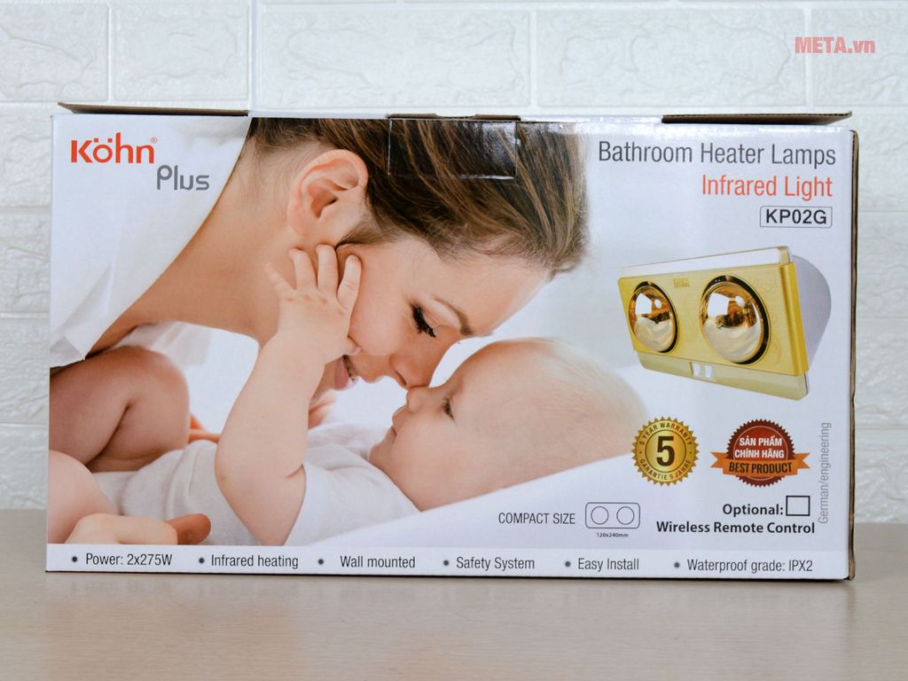 Đèn sưởi nhà tắm Braun Kohn KP02G