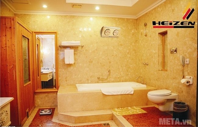 Đèn sưởi nhà tắm 2 bóng có điều khiển Heizen HE2BR