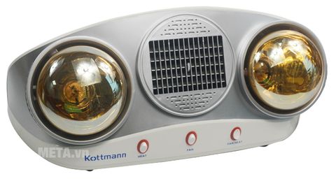Đèn sưởi nhà tắm Kottmann 2 bóng kèm thổi gió nóng K2B-HW-S