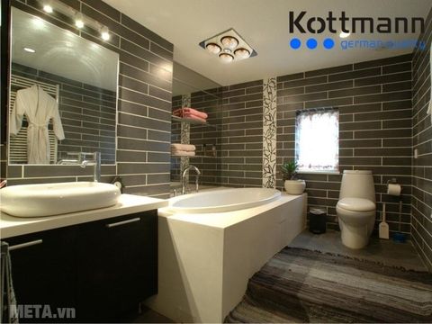 Đèn sưởi nhà tắm Kottmann 4 bóng âm tường K4BT