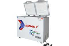 Tủ đông 2 ngăn đông và mát inverter Sanaky VH-2899W4K (220 lít, nắp kính xám)