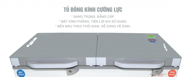 Tủ đông 2 ngăn đông và mát inverter Sanaky VH-2899W4K (220 lít, nắp kính xám)