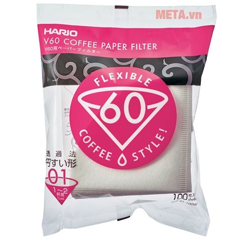 Giấy lọc cà phê Hario V60 1 - 2 Cups (100 tờ)