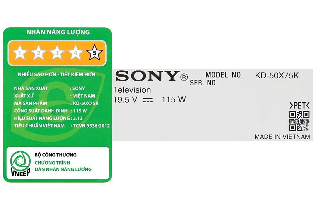 Google Tivi Sony 4K 50 inch KD-50X75K [ 50X75K ] - Chính Hãng