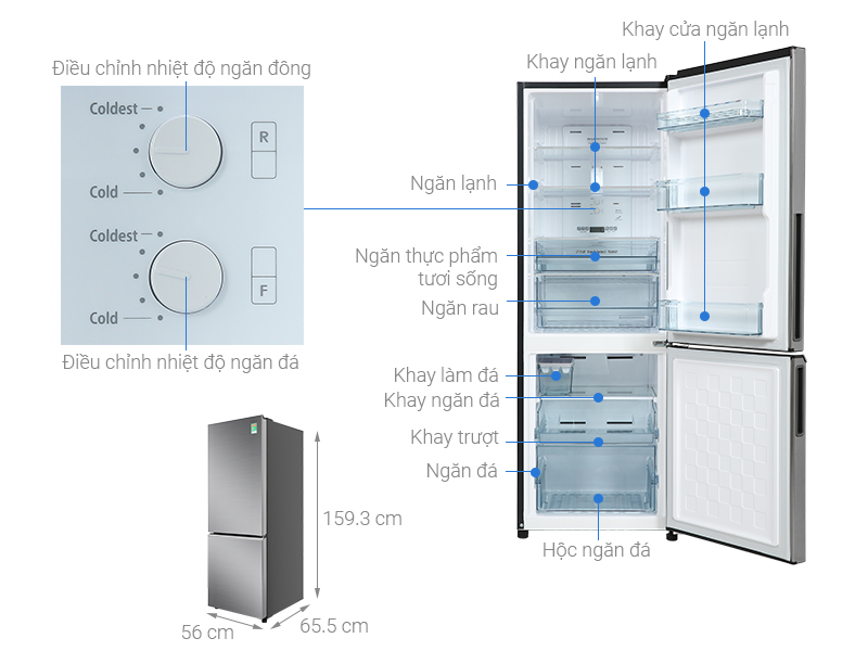 Tủ lạnh Hitachi Inverter 275 lít R-B330PGV8 BSL