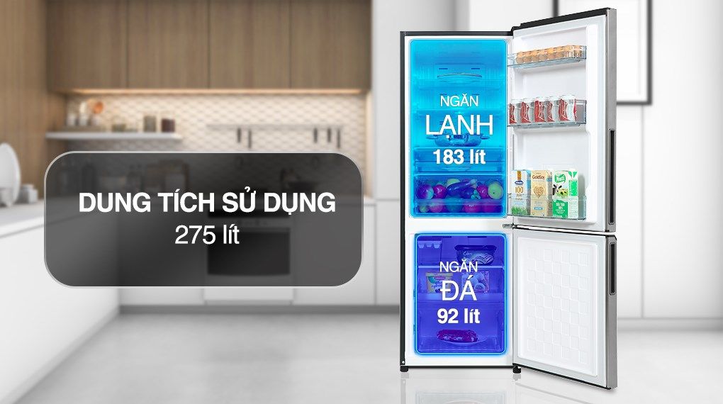 Tủ lạnh Hitachi Inverter 275 lít R-B330PGV8 BSL (4 cánh)