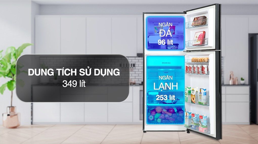 Tủ lạnh Hitachi Inverter 349 lít R-FVY480PGV0 GBK (2 cánh)