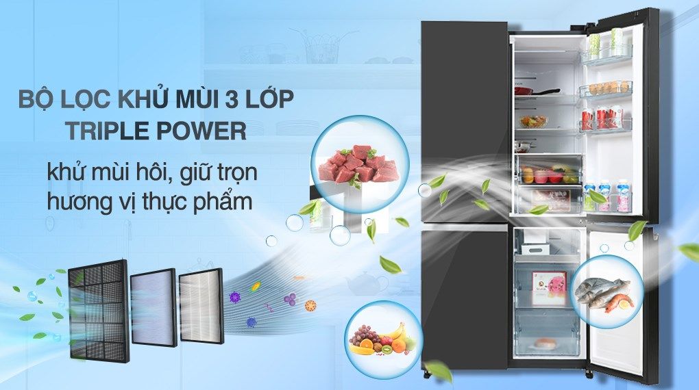 Tủ lạnh Hitachi Inverter 569 lít R-WB640PGV1 GMG (4 cánh)