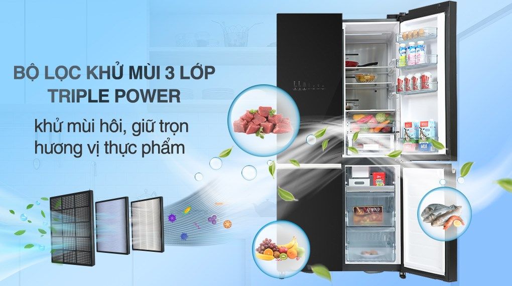 Tủ lạnh Hitachi Inverter 569 lít R-WB640VGV0 GBK (4 cánh)